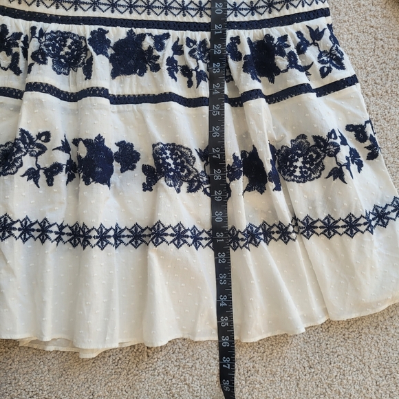Boho Chic Tory Burch Gabriella 100% Cotton Embroidered Dress Size 0 - Picture 11 of 15